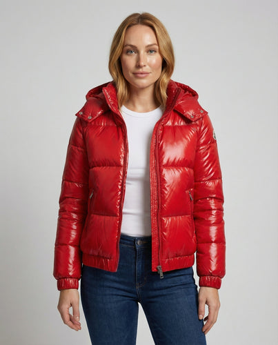 Glänzende Winterjacke Damen