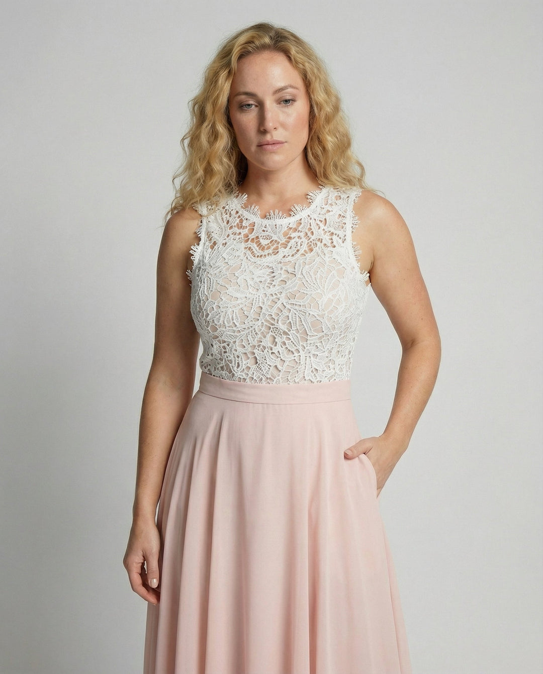 Elegantes Spitzen Sommerkleid Damen