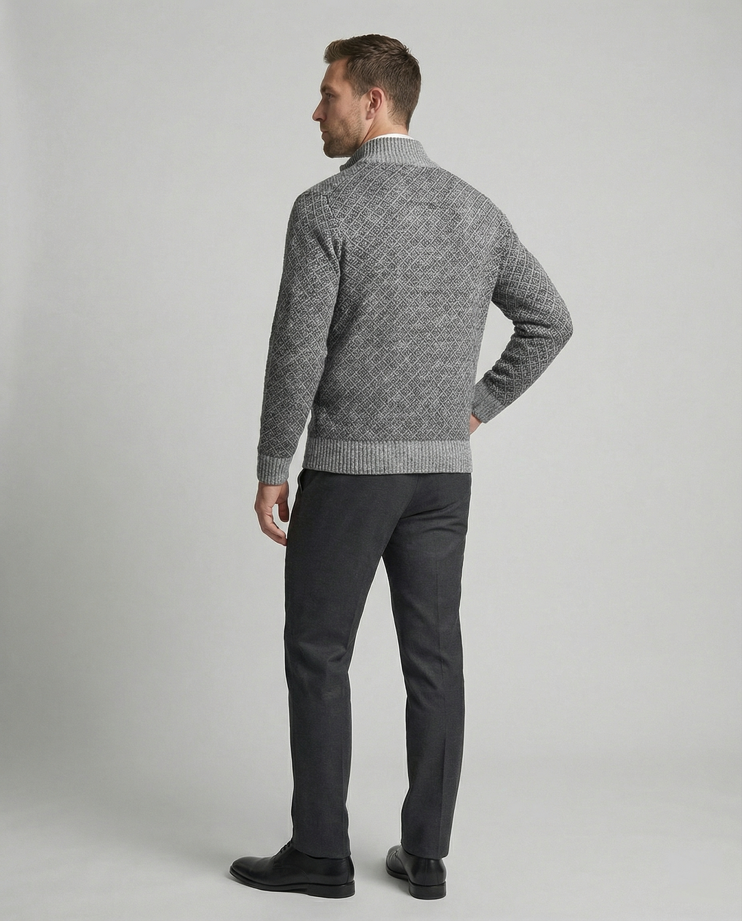 Stilvolle Strickjacke Herren Zipper