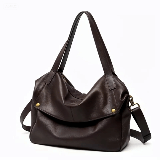 Nord Taschen | Große Leder Hobo-Tasche, Übergroße Schultertasche für Damen mit Umhängegurt und Fronttasche