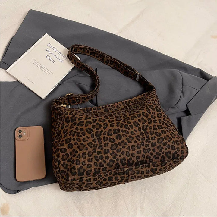 Nord Taschen | Damen Schultertasche mit Leopardenmuster
