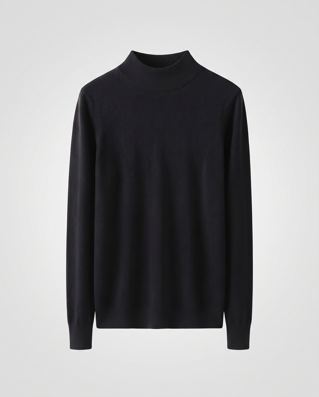 Damen Leichtes Feinstrick-Longsleeve mit Stehkragen und körpernaher Silhouette Nord Taschen