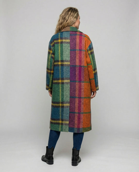 Eleganter Langer Wollmantel Damen