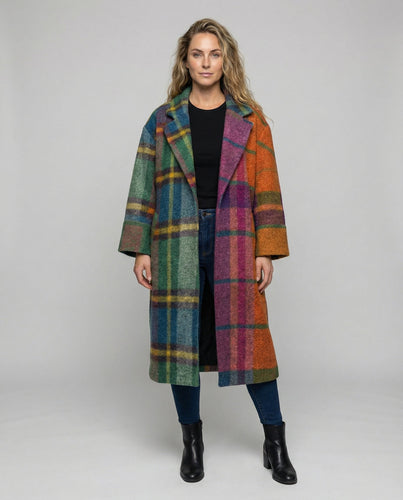 Eleganter Langer Wollmantel Damen