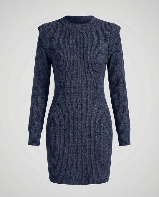 Elegantes Figurbetontes Strick Midikleid