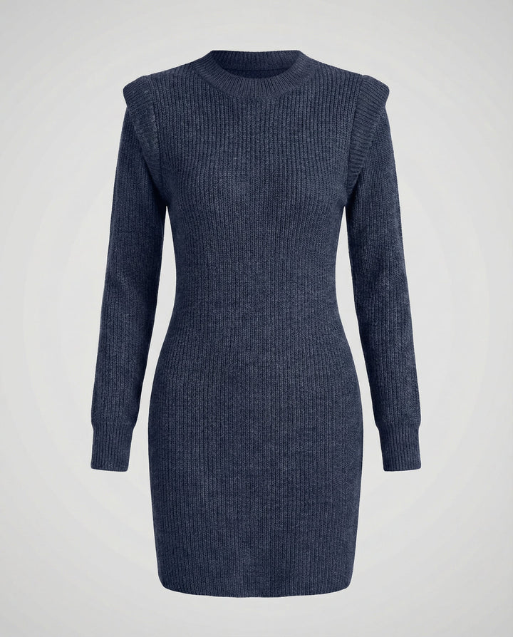 Elegantes Figurbetontes Strick Midikleid