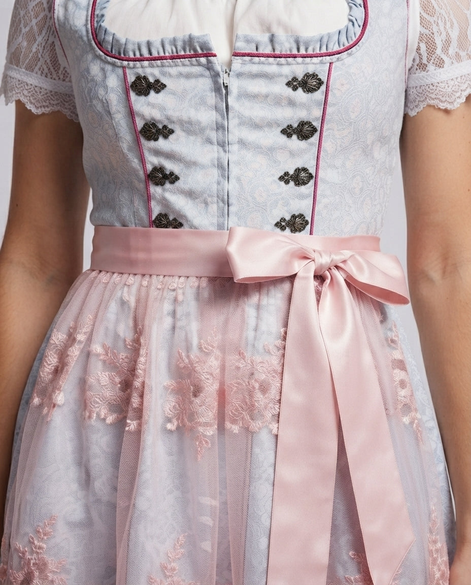 Frauen Spitze Dirndl Kleid Nord Taschen