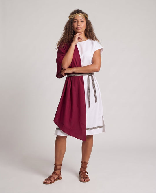 Damen Festliches Antik-Rollenspiel-Kleid mit vielseitigem Zubehör Nord Taschen