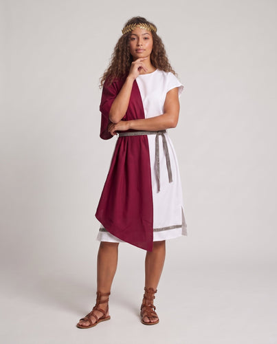 Damen Festliches Antik-Rollenspiel-Kleid mit vielseitigem Zubehör Nord Taschen