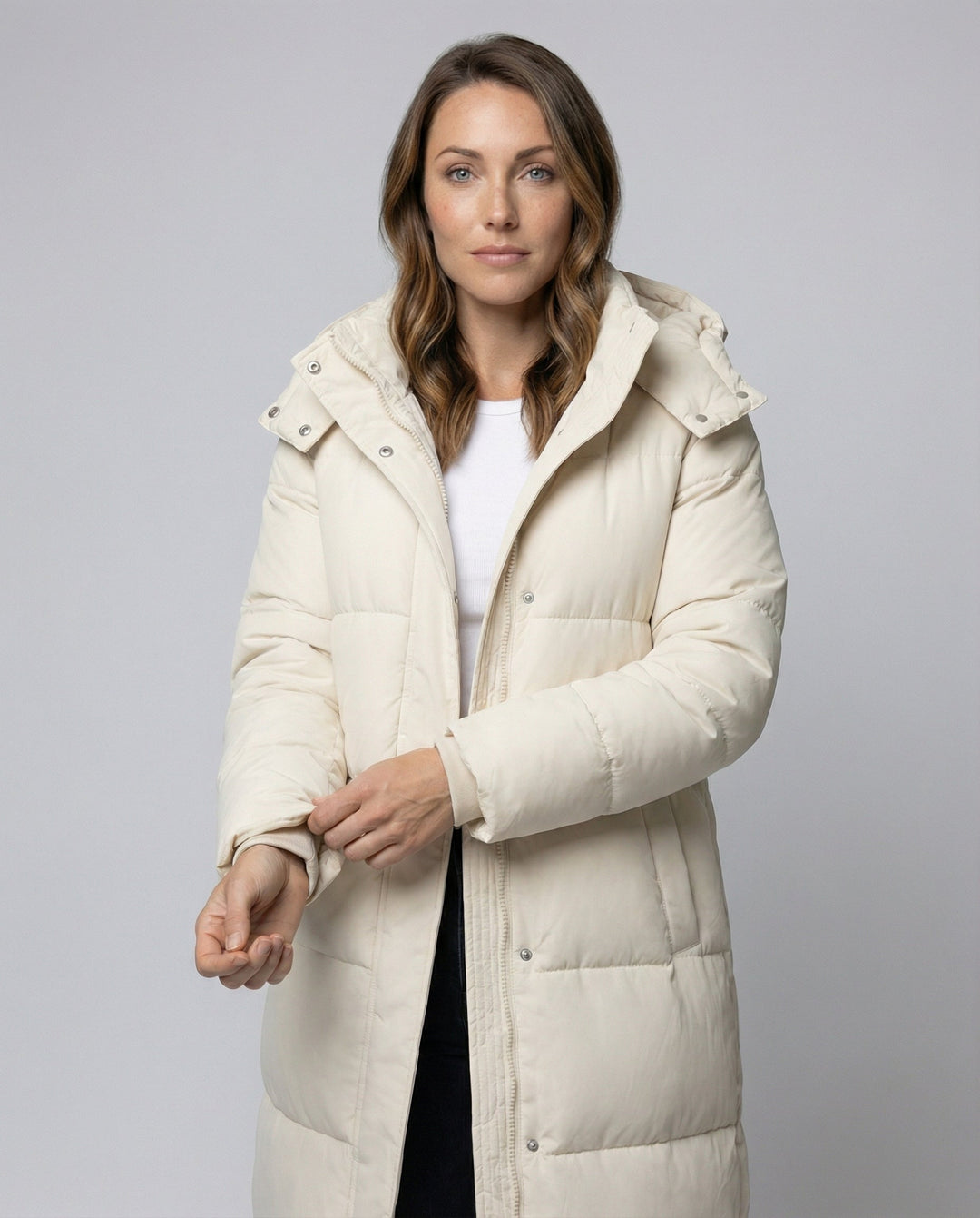 Extra Lange Damen Steppjacke