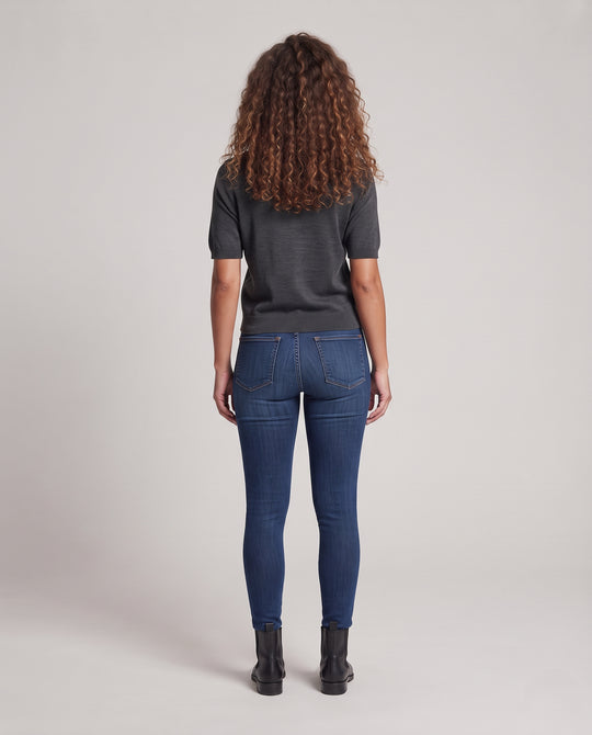 Damen Kurzarm Feinstrick-Poloshirt mit Knopfleiste und flachem Kragen Nord Taschen