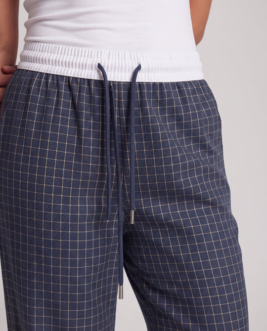Damen Modische Harem-Hose mit Karo-Muster Nord Taschen