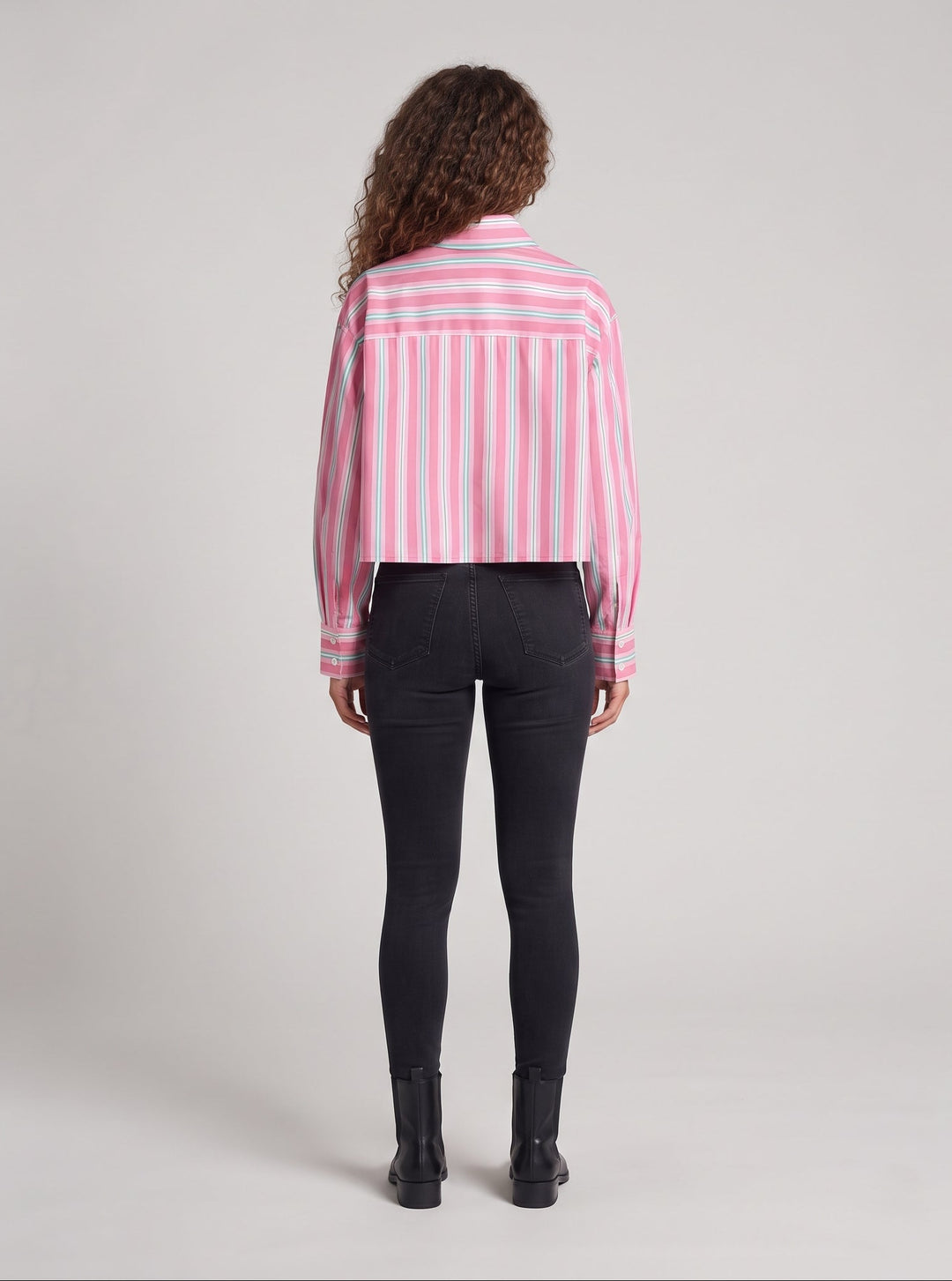 Damen Cropped-Hemdbluse im Oversize-Look mit Spitzenapplikation Nord Taschen