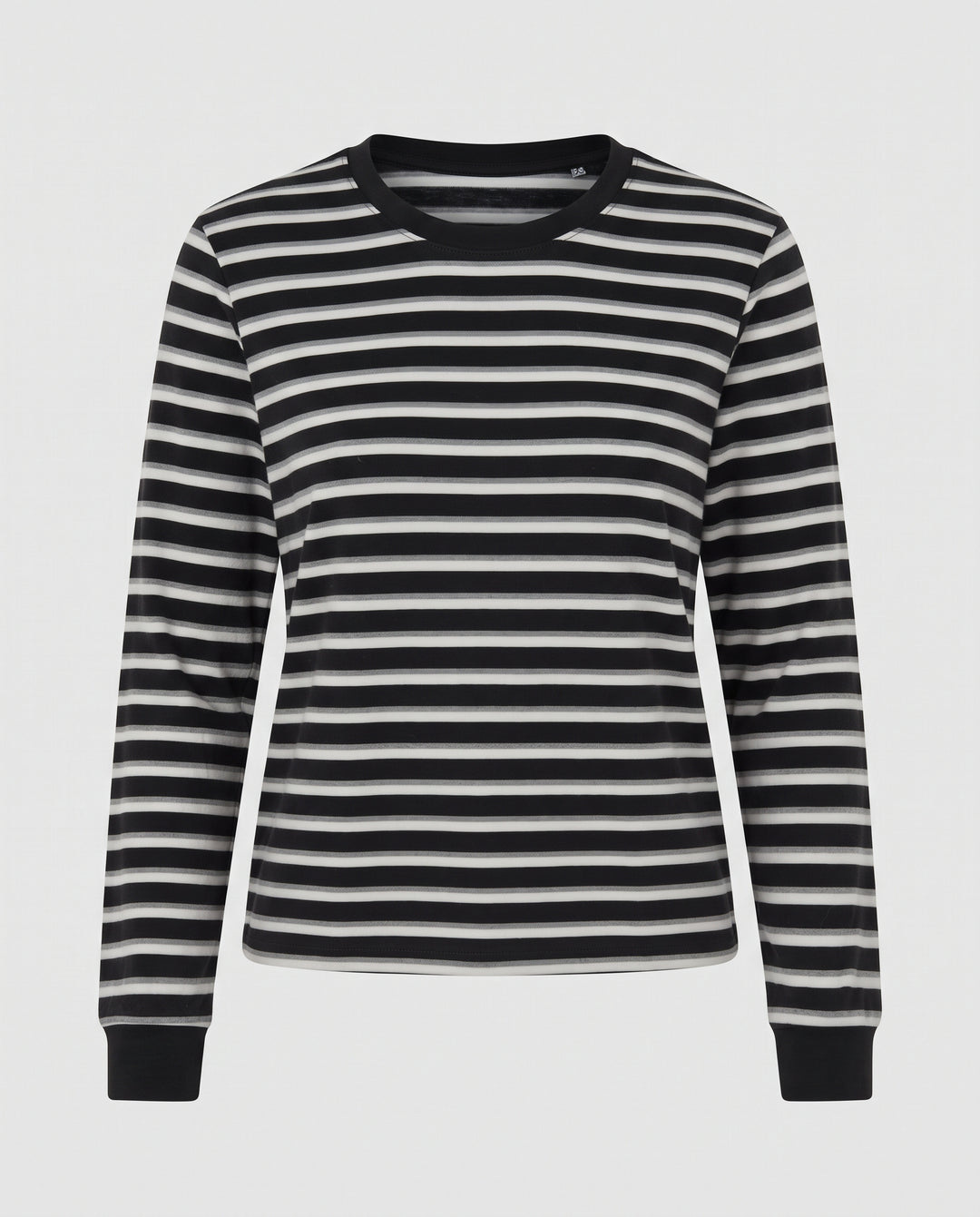 Damen Lässiger gestreifter Langarm-Pullover Nord Taschen
