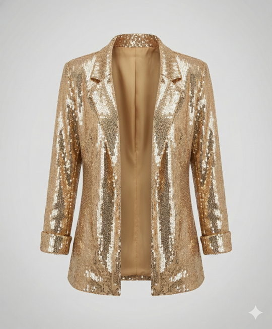 Eleganter Pailletten Blazer Damen