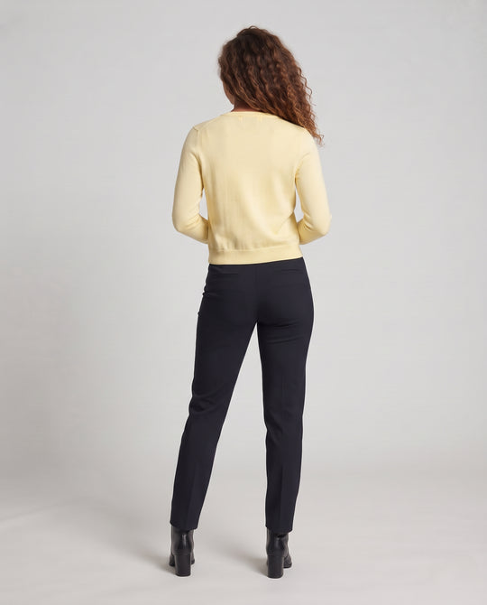 Damen Feinstrick-Cardigan mit Rundhals, tailliertem Bund und feiner Knopfleiste Nord Taschen