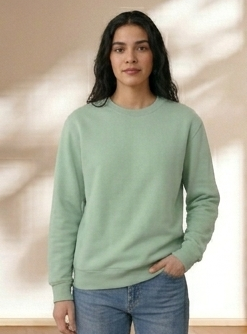 Damen lässiges Sweatshirt mit breiten Schultern und weichem Innenfutter