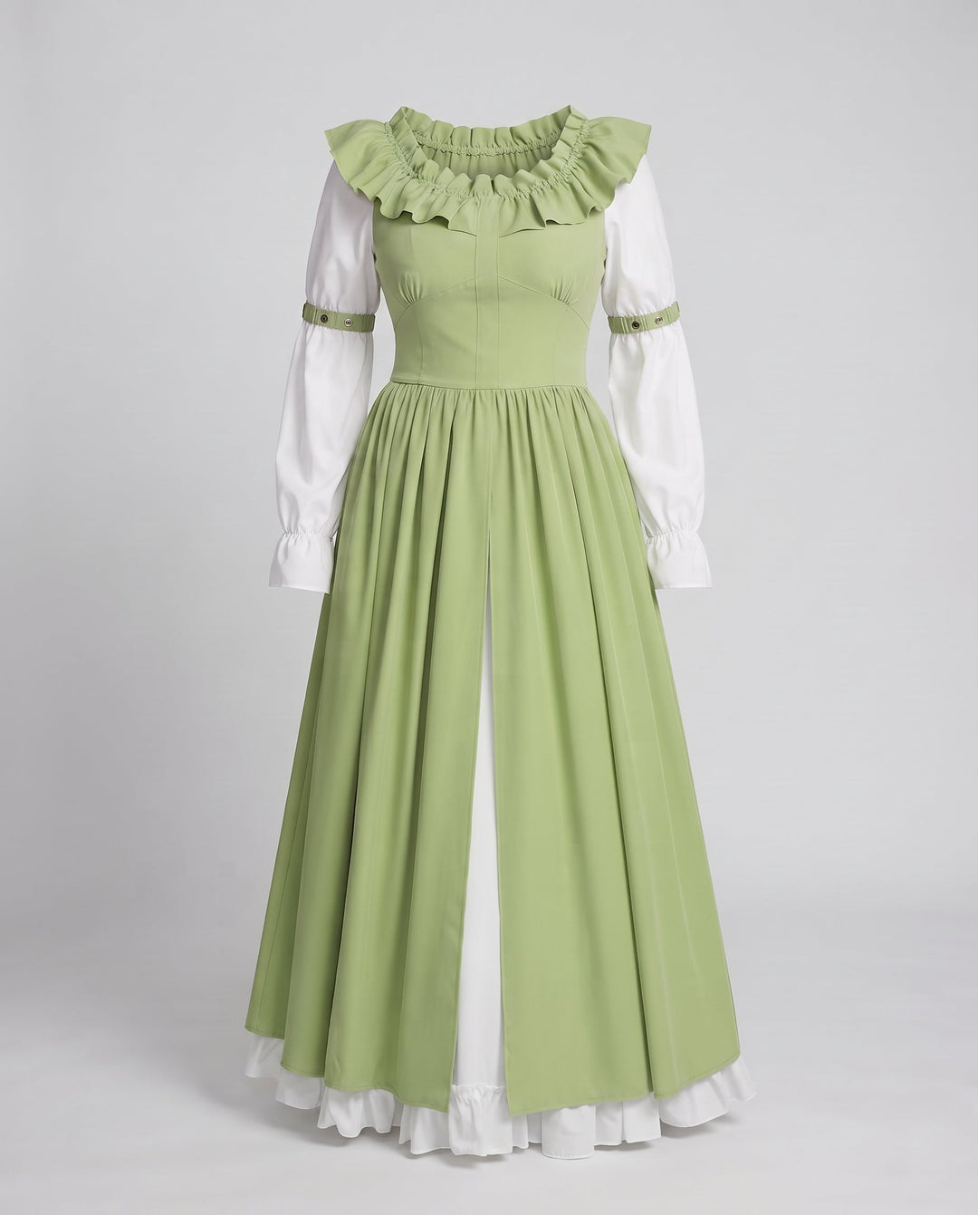 Frauen Vintage Maxi Kleid Nord Taschen