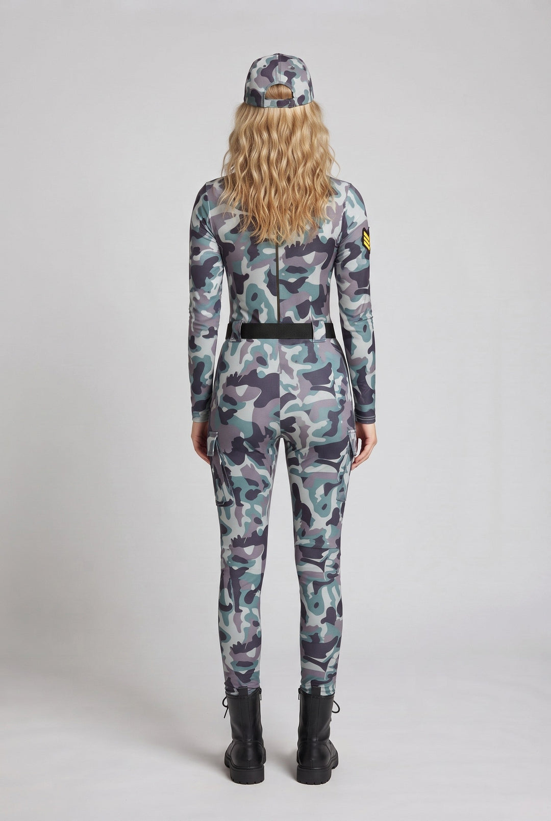 Damen Camo-Design Overall mit Reißverschluss Nord Taschen