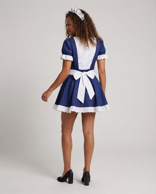 Damen verspieltes Dienstmädchen-Outfit mit Rüschendetails und Schürze Nord Taschen