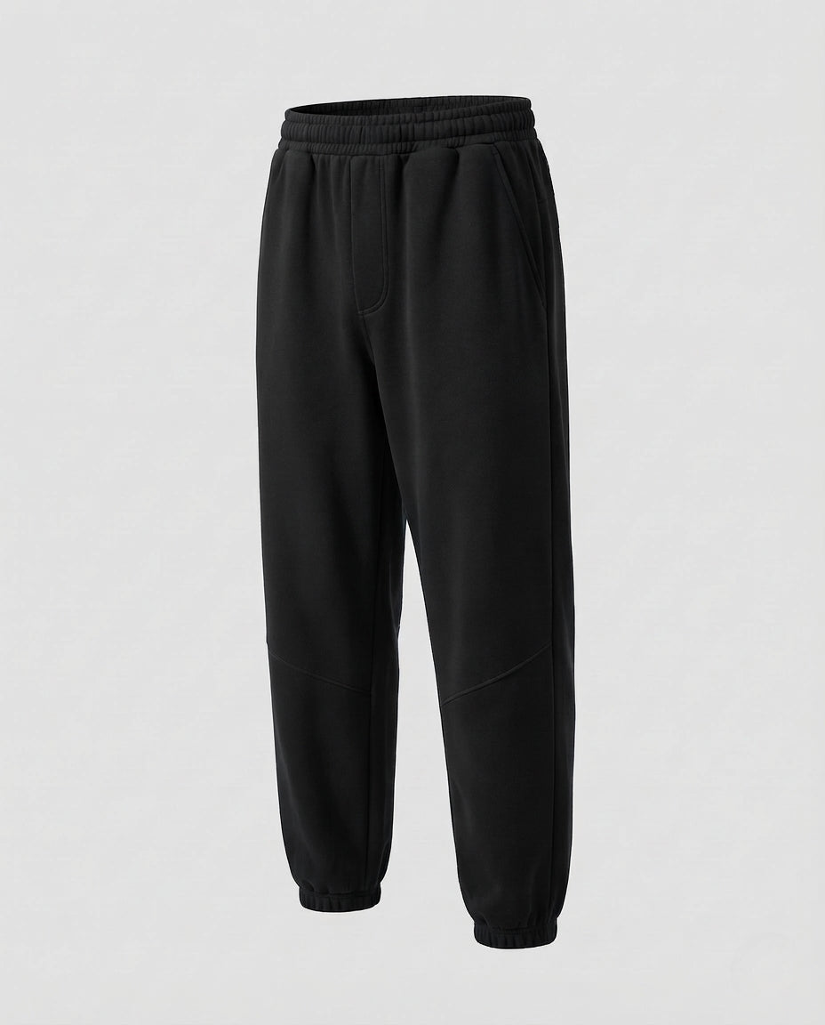 Männliche gepolsterte Fleece-Jogginghosen mit verstärkten Kniebereichen, elastischem Bund und Bündeln am Fuß Nord Taschen