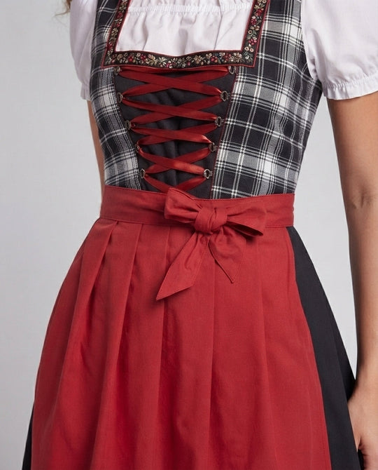 Damen Dirndl Kleid Nord Taschen