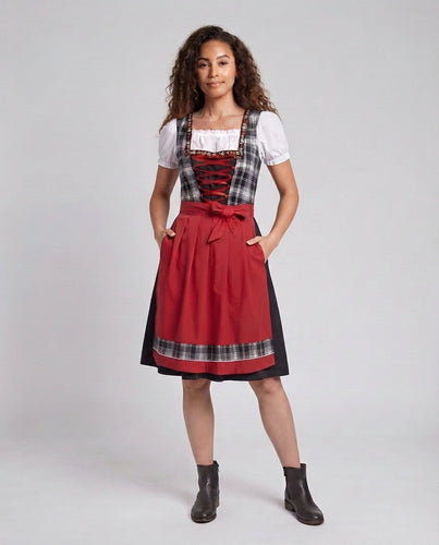 Damen Dirndl Kleid Nord Taschen