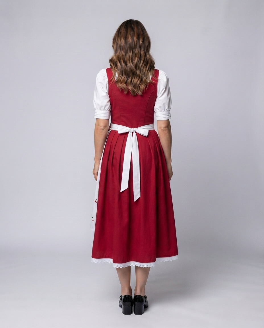 Traditionelles Dirndl-Kleid für Damen mit detailverliebt gestaltetem Leinenoberteil Nord Taschen