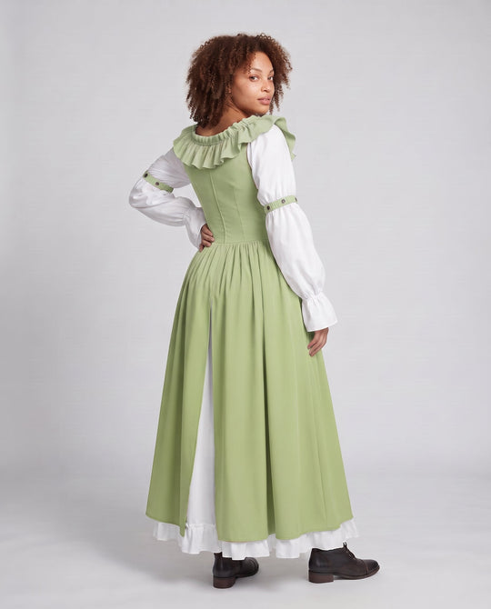 Frauen Vintage Maxi Kleid Nord Taschen
