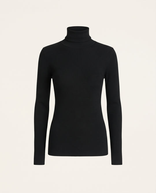 Damen Feiner Rollkragenpullover Slim Fit mit Daumenloch Nord Taschen