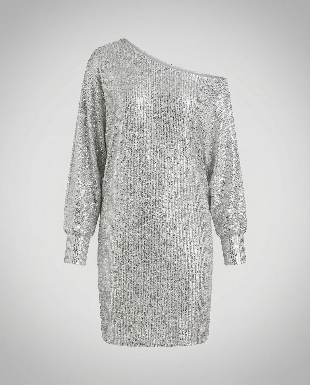 Glamouröses Kontrast Paillettenkleid Damen