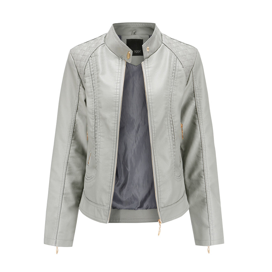 Elegante Lederjacke Mit Modernem Schnitt