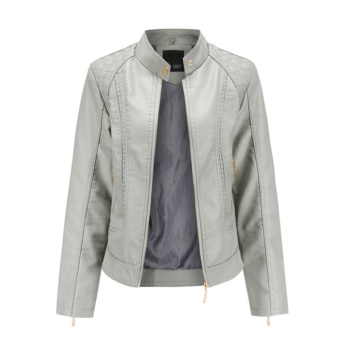 Elegante Lederjacke Mit Modernem Schnitt