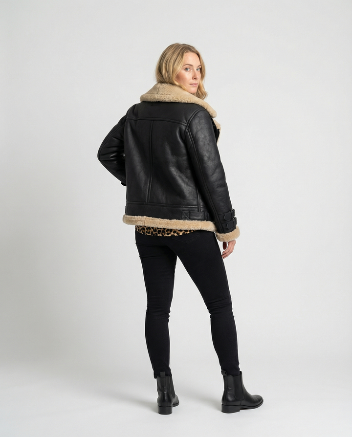 Gefütterte Warme Bikerjacke