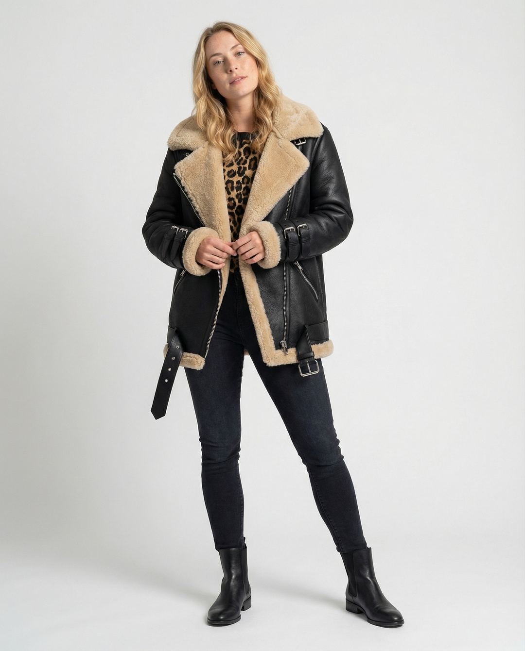 Gefütterte Warme Bikerjacke