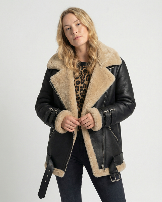 Gefütterte Warme Bikerjacke
