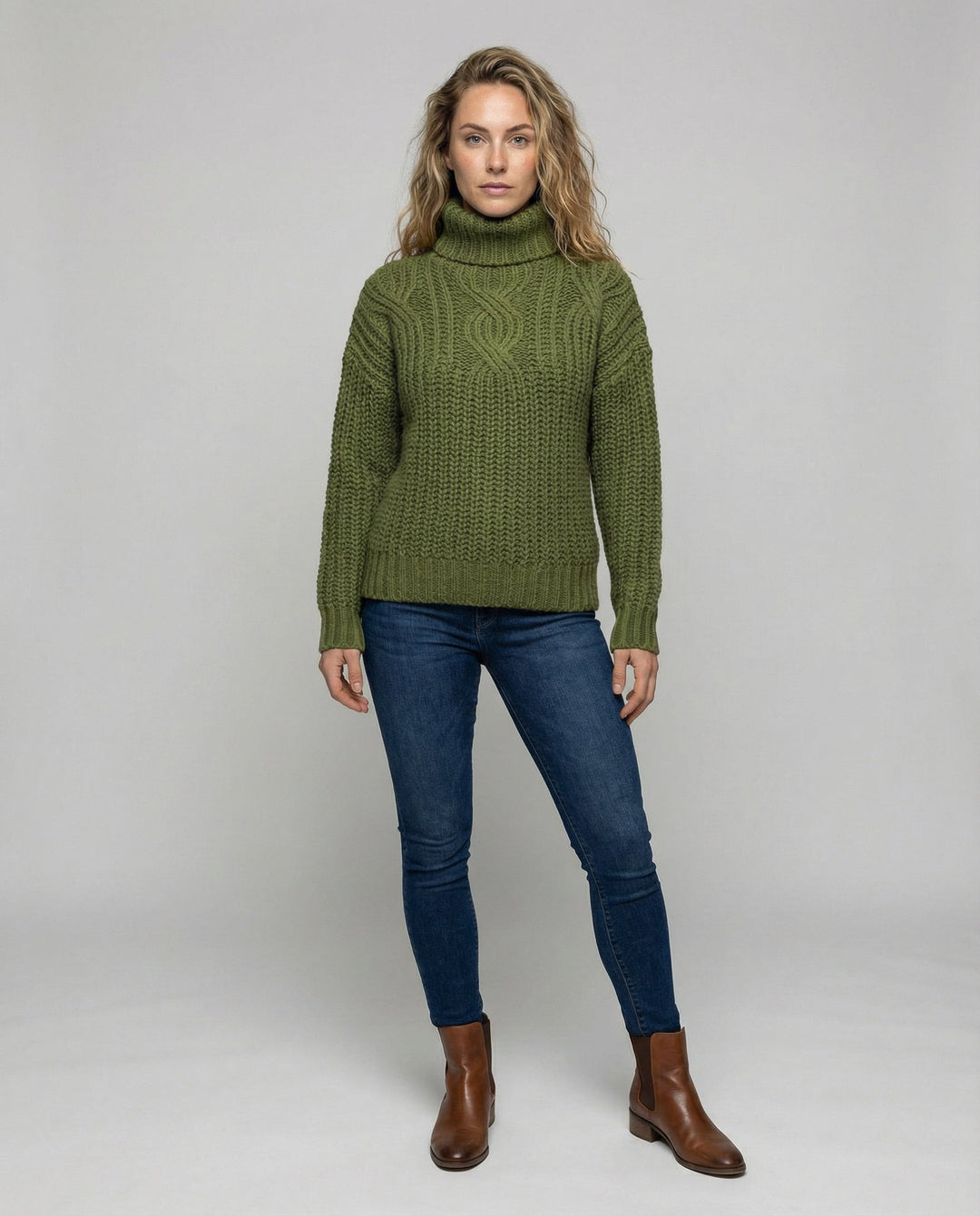 Bequemer Rollkragenpullover Damen