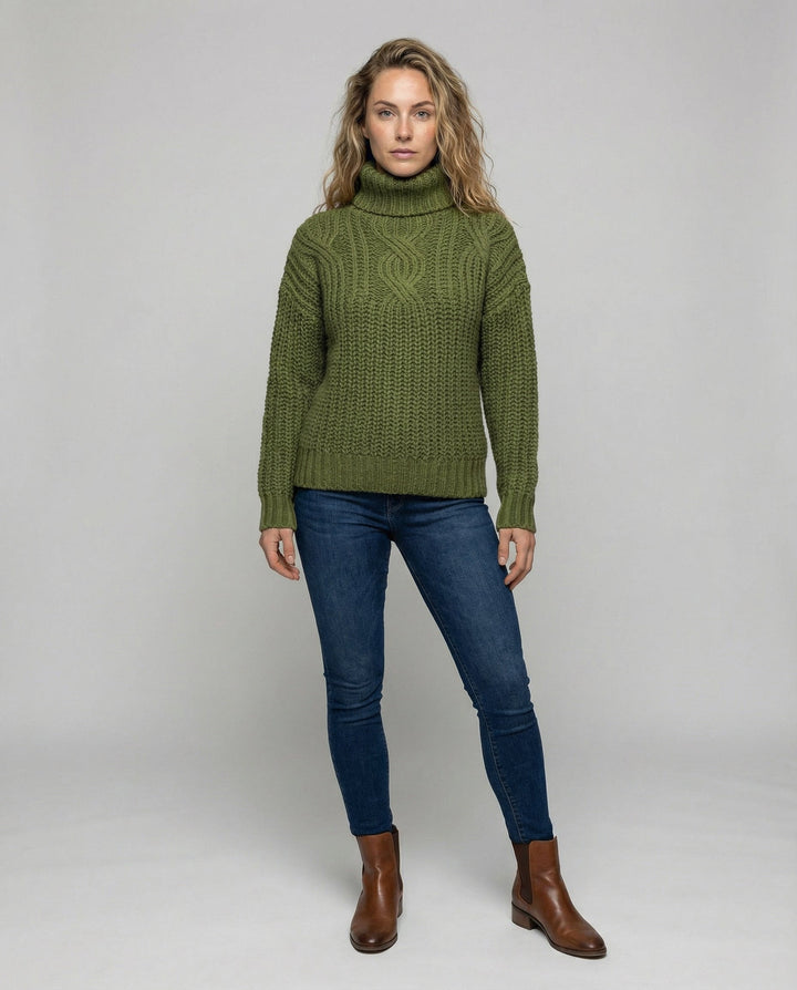 Bequemer Rollkragenpullover Damen