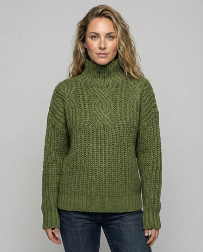 Bequemer Rollkragenpullover Damen