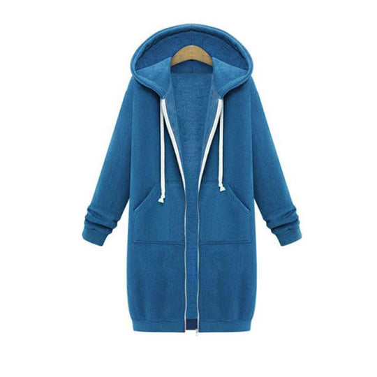 Chic Lange Sweatshirt-Jacke