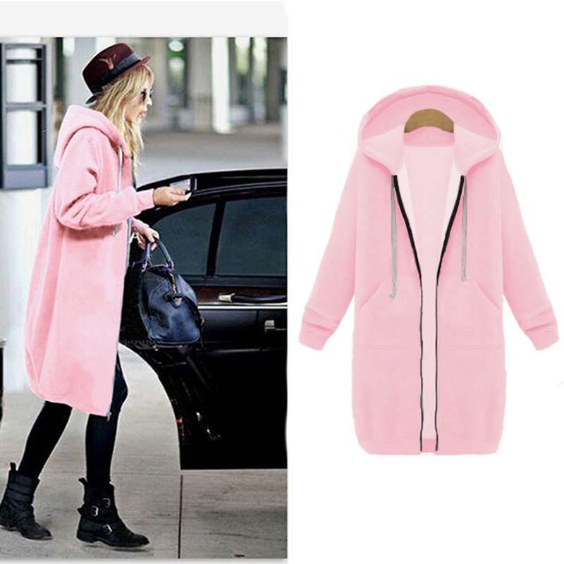 Chic Lange Sweatshirt-Jacke
