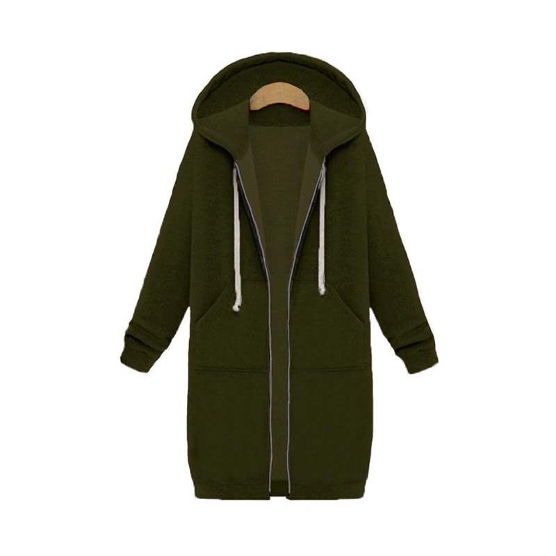Chic Lange Sweatshirt-Jacke