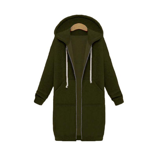 Chic Lange Sweatshirt-Jacke