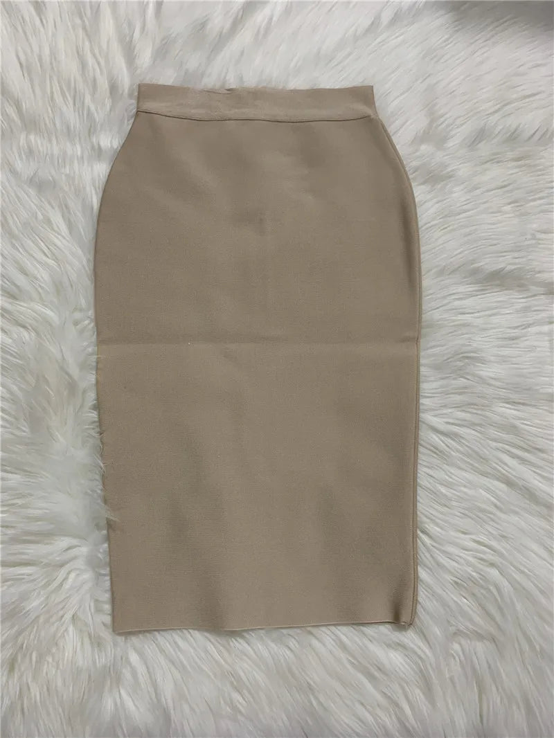 Frauen Neue Rayon Bandage Rock Elegante Bleistiftrock Berühmte Sexy Club Party Kleidung Vintage Vestios