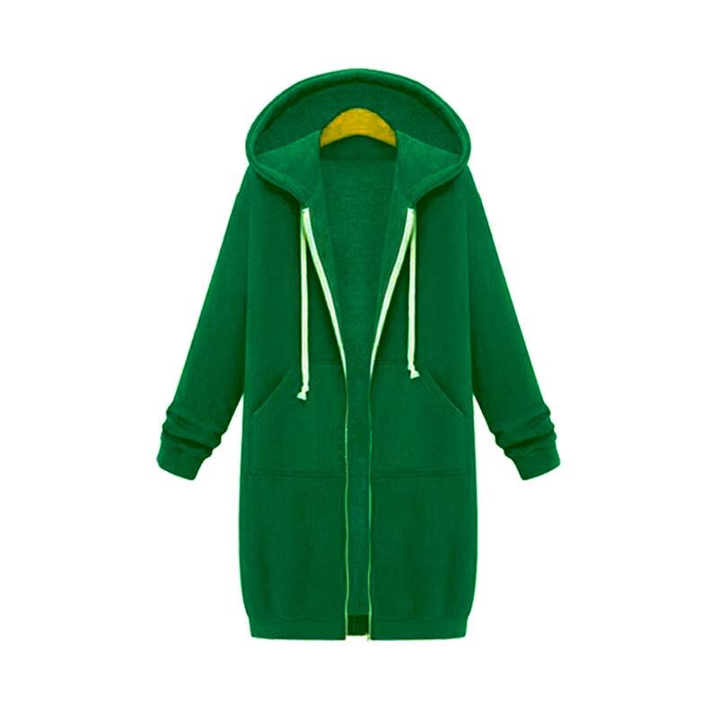 Chic Lange Sweatshirt-Jacke