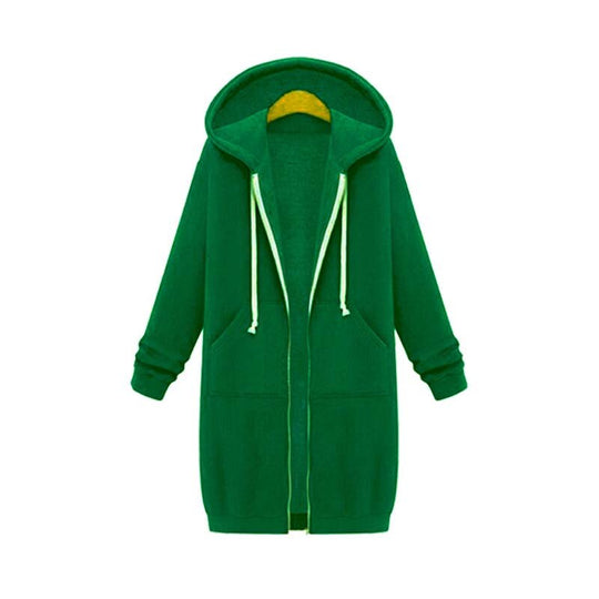 Chic Lange Sweatshirt-Jacke
