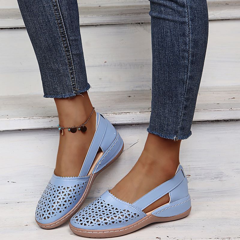 Atmungsaktive Retro Flache Sandalen