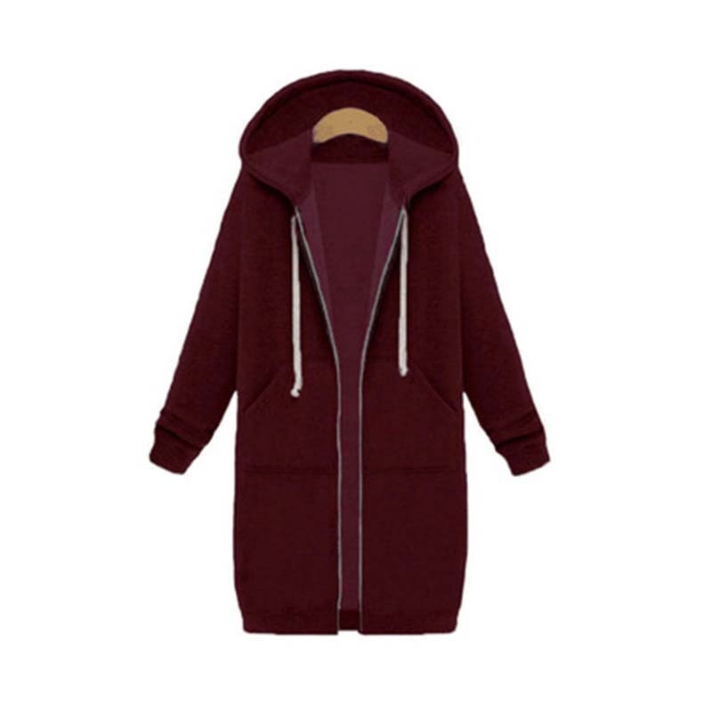 Chic Lange Sweatshirt-Jacke