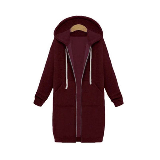 Chic Lange Sweatshirt-Jacke