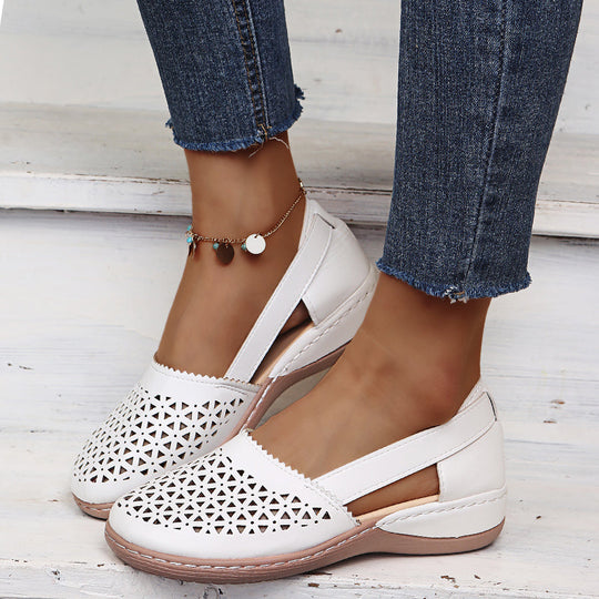 Atmungsaktive Retro Flache Sandalen